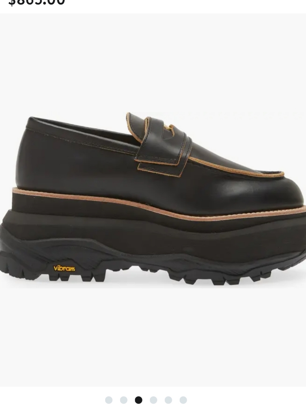 Sacai Platform Black Penny Loafer ...Size EU 36/ US Size 6